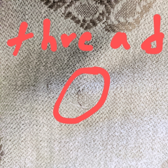 *Shawl in Taupe, Turquoise, Orange, Black - Picture 8 of 11